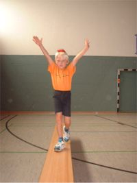 Balancieren auf der Langbank